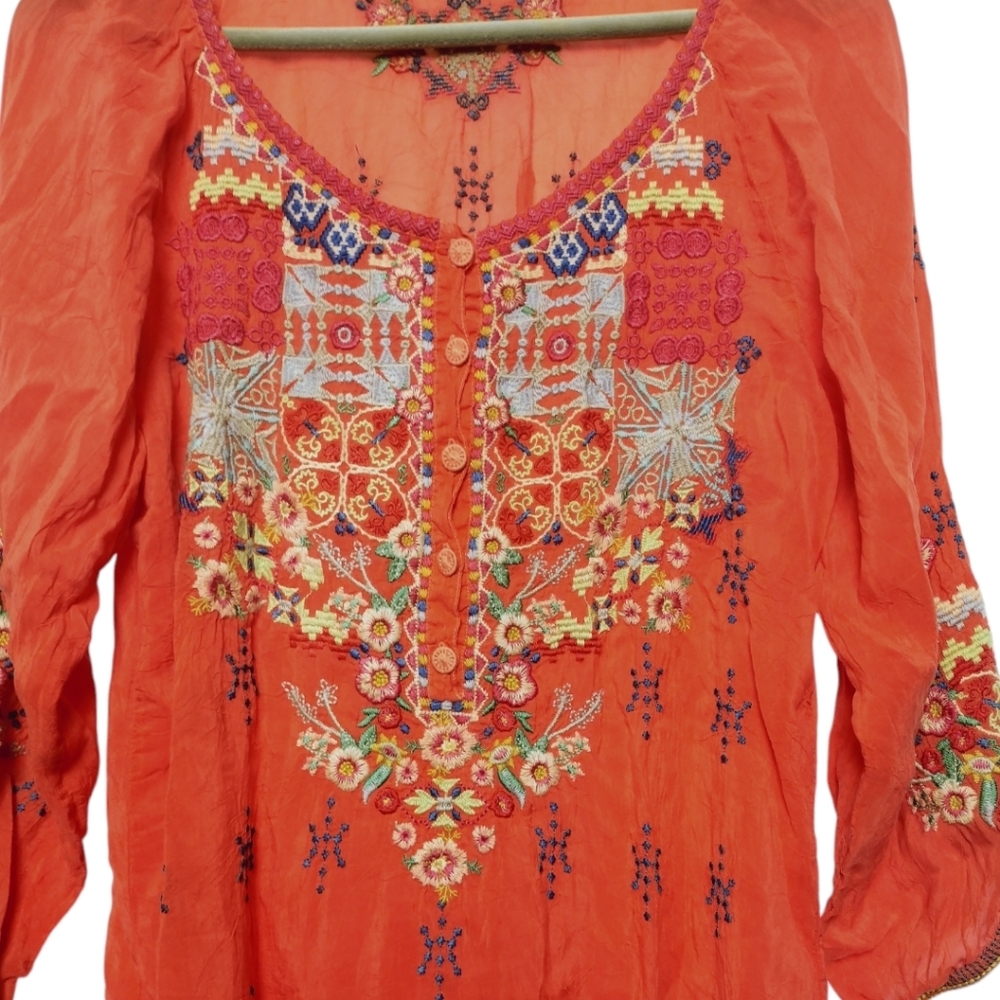 Johnny Was Muna Embroidered Top - Picture 3 of 8